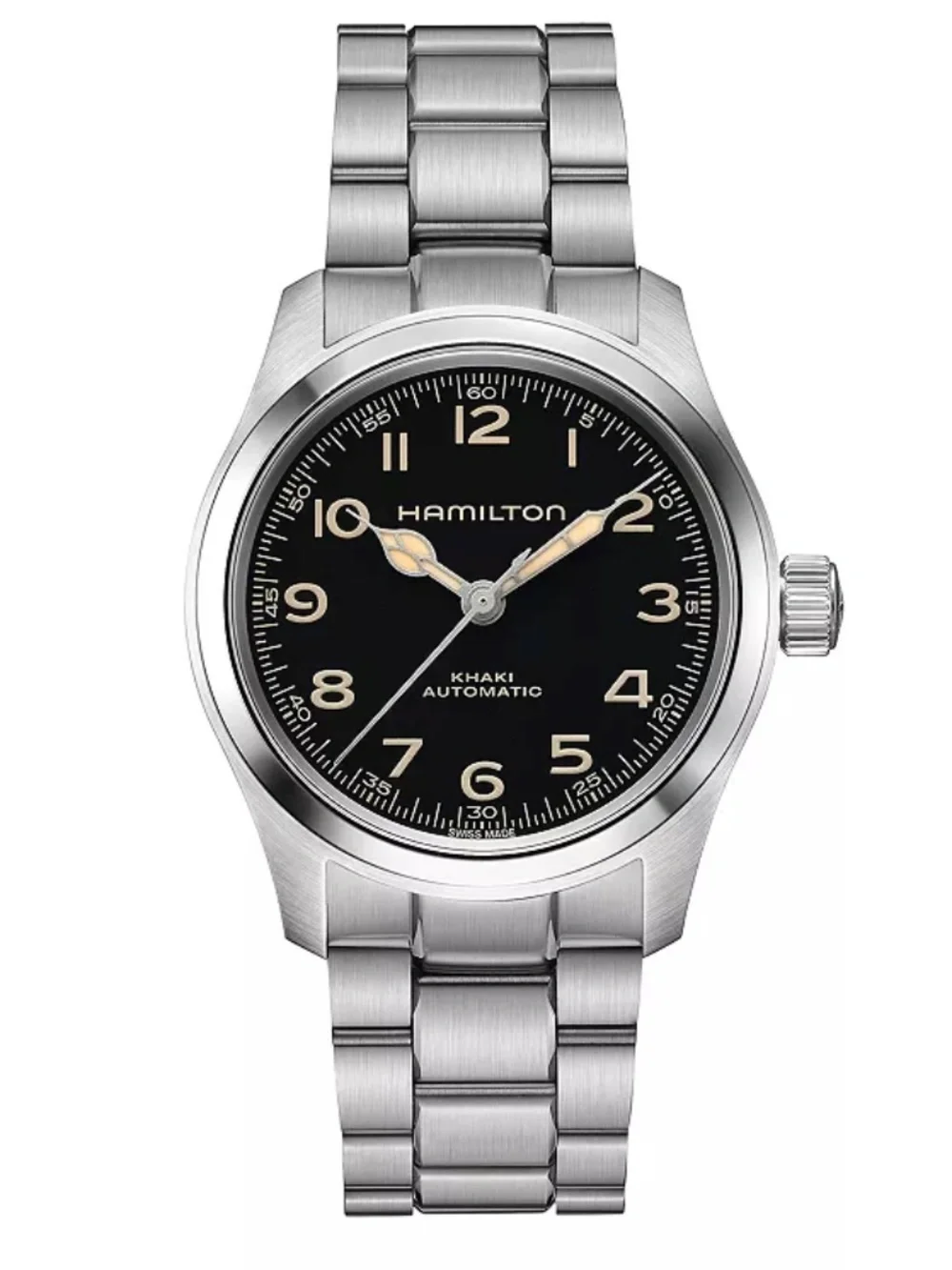 Hamilton Khaki Field Murph Automatic Black Dial Stainless Watch 38mm - H70405130